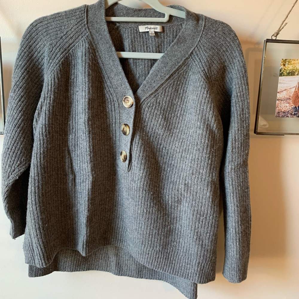 MADEWELL gray pullover sweater